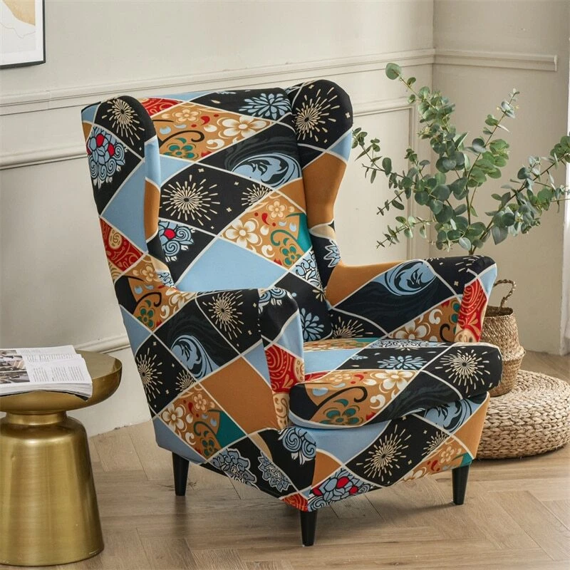 Wingback chair and ottoman set outlet