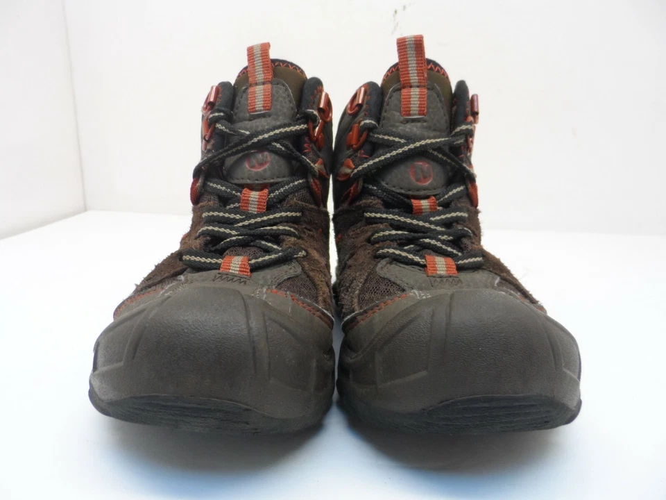 Merrell Niños Corte Medio Capra Impermeables Informales Botas de Senderismo Marrón/Rojo Talla 12M Foto 2 de 4