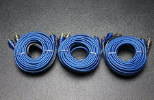 3 PC 20 FT RCA WIRE BLUE GRAY 2 CHANNEL CAR HOME AUDIO INTERCONNECT STEREO BLS20