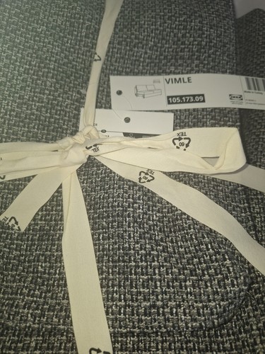 Ikea VIMLE Bezug 2er-Bettsofaelement, Lejde grau/schwarz Neu 105.173.09 - Bild 2 von 2