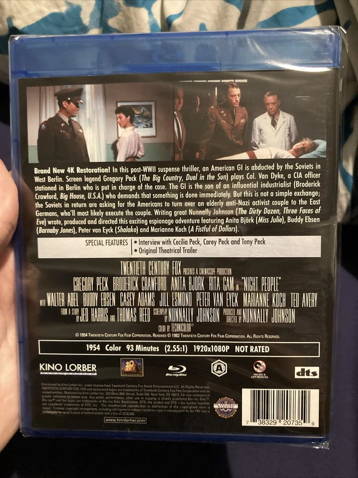 Night People (Blu-ray, 1954) Gregory Peck, Broderick Crawford, Buddy Ebsen US - Image 3 of 4