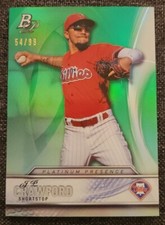 J.P. CRAWFORD 2016 Bowman Platinum Presence Green RC #ed /99 ~ PHILLIES Rookie