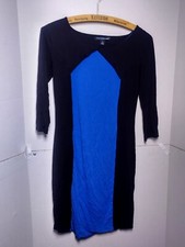Saint Tropez West Dress Size Small. Blue With Black Rayon Spandex Blend...