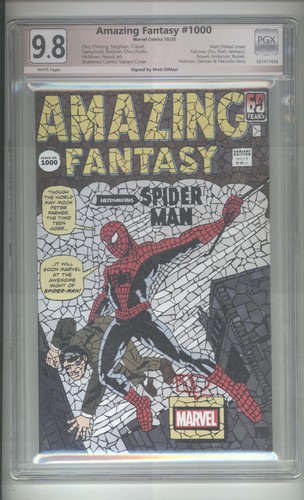 Amazing Fantasy #1000  PGX 9.8 SS   SIGNED BY MATT DiMasi