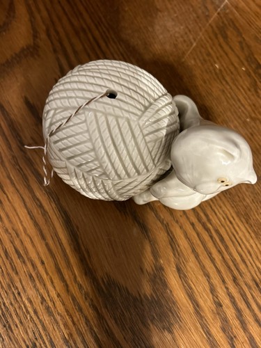 VINTAGE CUTE CERAMIC FITZ AND FLOYD CAT SNIP YARN HOLDER/FIGURE & FREE SHIPPING - Picture 3 of 9