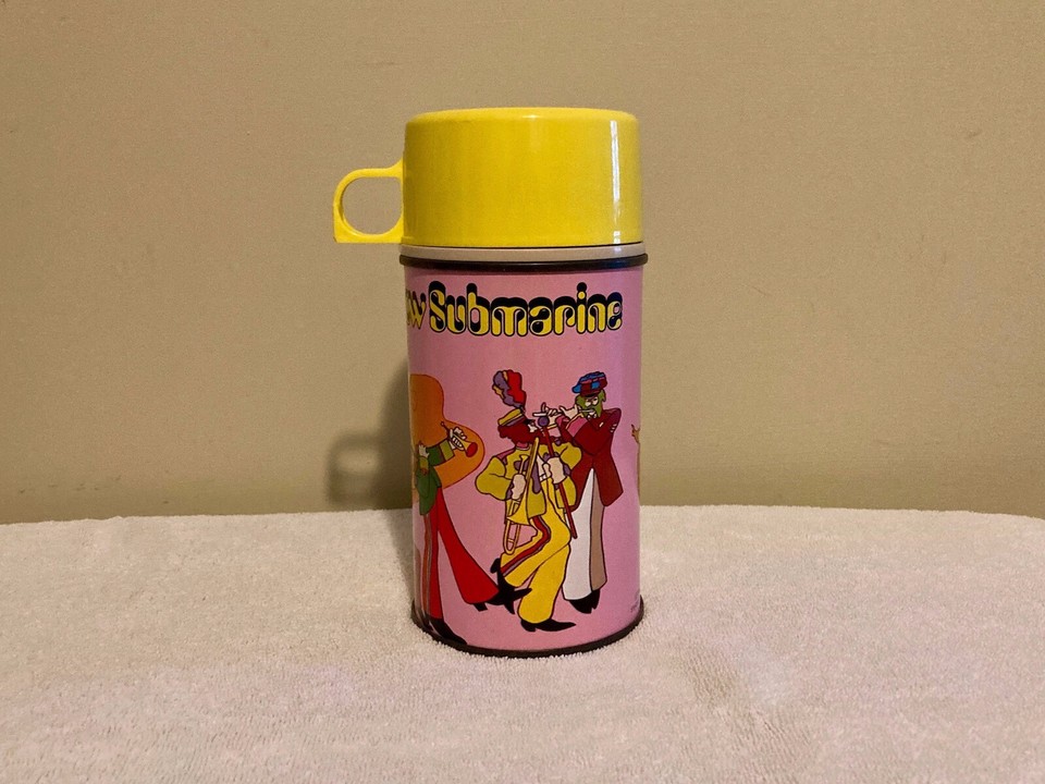 BEATLES ORIGINAL 1968 YELLOW SUBMARINE LUNCH BOX & THERMOS COMPLETE eBay
