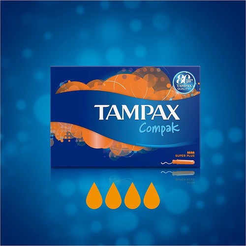 Tampax Pearl Compact Super Applicator Tampon Comfort Protection Size-16/18 - Picture 8 of 10