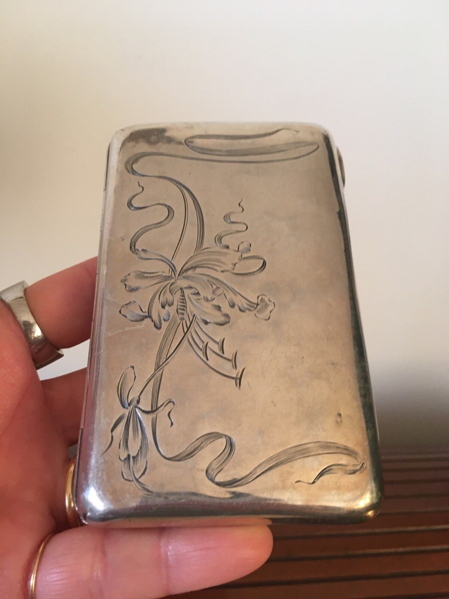 Portasigarette Vintage In Metallo Argento - Piccolo E Leggero, Per 12 Sigarette, Con Scatola Regalo - Foto 4