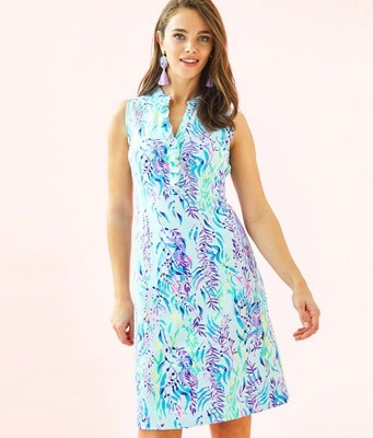 oasis ruffle shift dress