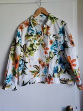 Alfred Dunner Sz14P Wmans Flower Jacket