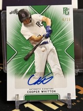 2021 LEAF PERFECT GAME COOPER WHITTON Green  Rookie Auto #4/10 SSP
