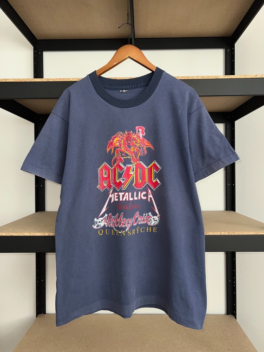 Vintage 1991 Monsters of Rock Tour AC/DC Metallica Motley Crue T