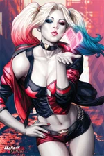 Batman - DC Comics Poster / Print (Harley Quinn / Kiss) (Size: 24" X 36")