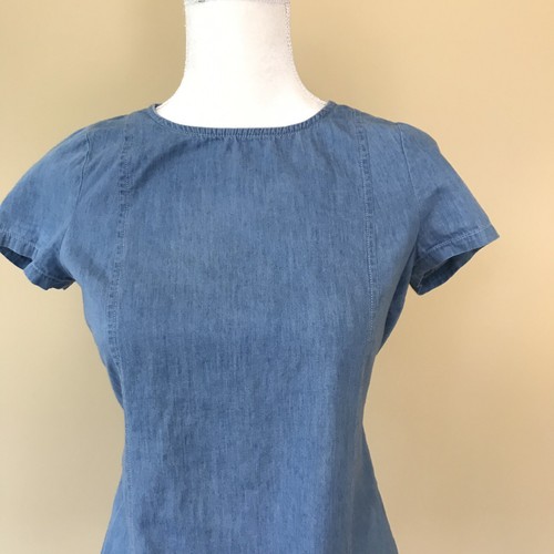 Tobi XS Blue Cotton Mini Dress XS/TP Chic Excellent Condition - Picture 2 of 12
