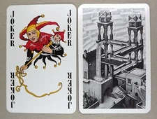 1 x Joker playing card M C Escher: Up and down AE 020