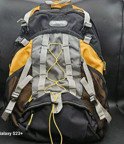 OUTDOOR PRODUCTS Camping, Hiking Backpack Model 4122U-YLW Yellow/Black