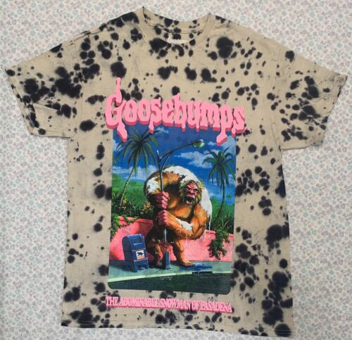 GOOSEBUMPS TIE DYE T Shirt Mens Beige OATMEAL ABOMINABLE SNOWMAN PASADENA  - Picture 1 of 2