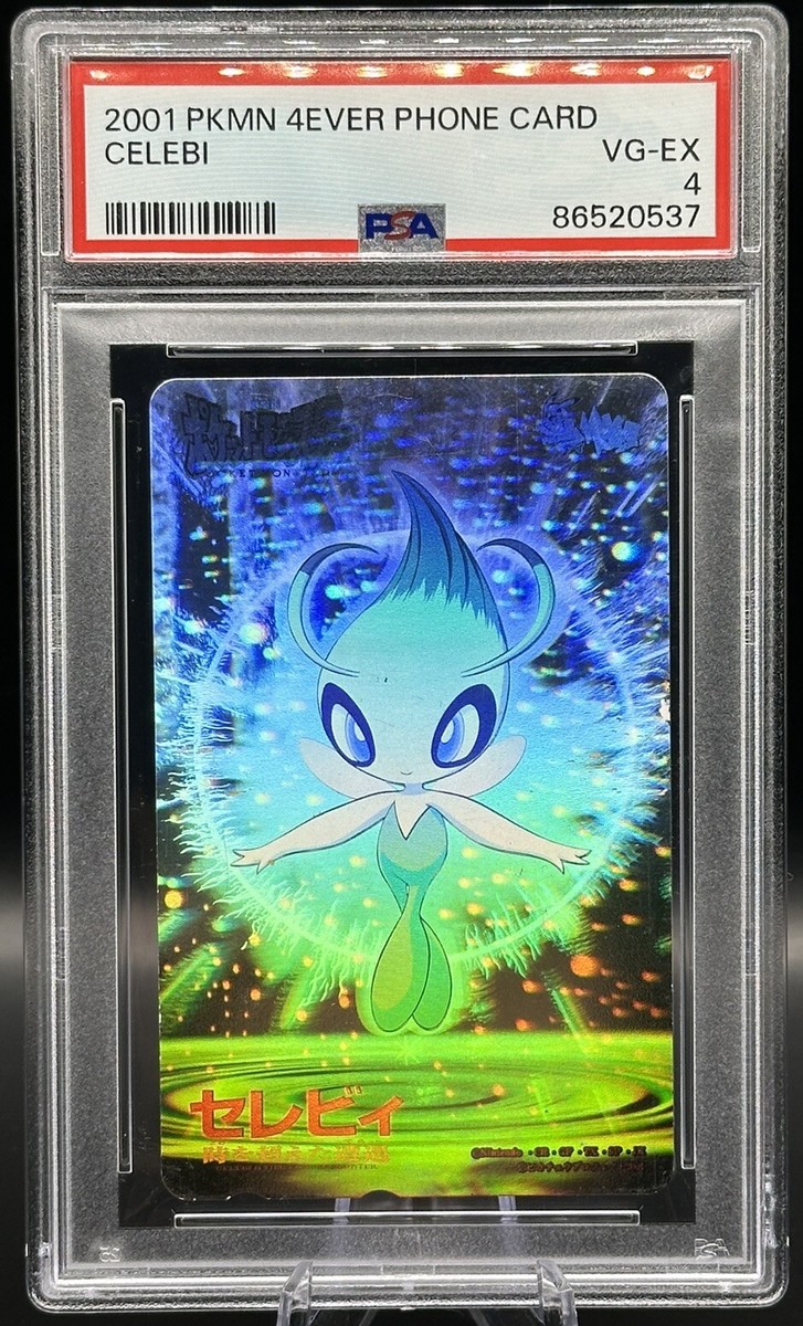 2001 Pokemon CELEBI Phone Card Ghost Holo PSA 4 First Appearance