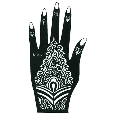 JUSTFOX Henna Tattoo Schablone Hand Links Kina Fußbemalung Dövme Mehndi