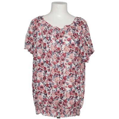 Multiblu, Top, Größe: 44, Weiß/Rot/Blau, Viskose, Blumen, Damen #R3x