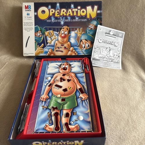 Operation Board Game by MB Games 2004 - Complete / Family Fun