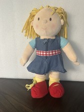 Raggedy Ann Type Doll Zippered Fabric Dress -16" Read Details