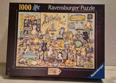 Ravensburger VTG No. 20 Crazy Cats Easter Eggstravaganza 1K Puzzle Complete Used