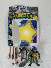 VTG Teenage Mutant Ninja Turtles TMNT 1991 Movie Star Leo Figure Loose w/ Card