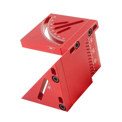 45/90 Degree Aluminum Alloy Woodworking Square Protractor, Multi Angle Measur...