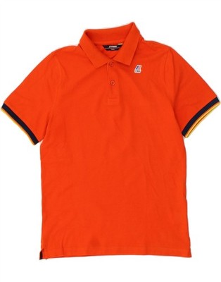K-WAY Mens Polo Shirt Small Orange Cotton AG02