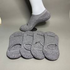 Bombas Unisex No Show Socks 4 Pair Pack Marled Gray Size M, L New