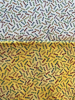 3+yds DOTS Nancy Smith Lynda Milligan Possibilities AvLyn Yellow White Fabric