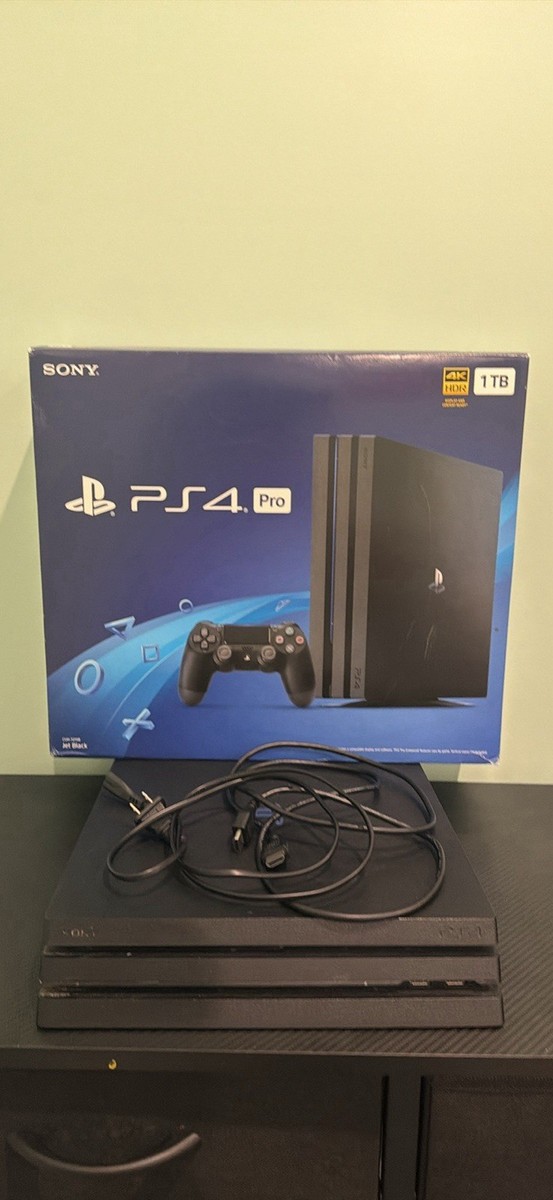 Sony PlayStation 4 Pro 1TB Jet Black Console 4K Gaming Wi-Fi HDMI