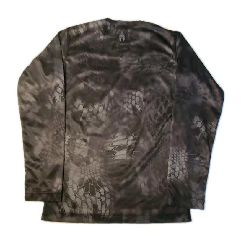 Kryptek Long Sleeve Top Size XS  Grey Print Active Outdoors Stretch Camo - Image 2 of 3