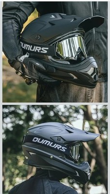 NEW OUMURS Adult Large ATV Dirt bike Motocross Helmet w gloves, Mask Goggles DOT