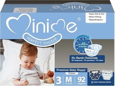 Premium Soft Hypoallergen Disposable Baby Diapers Size 3 13-24 lbs Medium