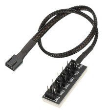 Motherboard PWM Fan Splitter Cable 4 Pin 5 Way PC CPU Cooling Splitter Cable