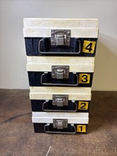 Lot 4 Zephyr Duofile Slide Case Hard Latch Science Classroom Slides