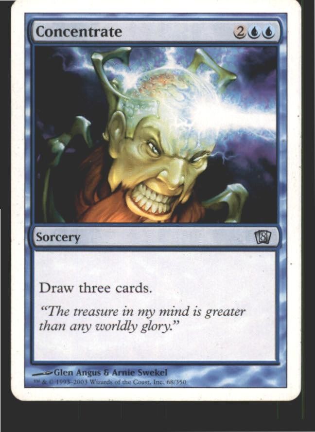 Concentrate 68 Uncommon 8th Edition Magic: The Gathering Moderately Played