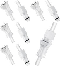 10 Pcs 1/4" Quick Disconnect Connect Hose Barb Insert Fittings Plastic Male Fema