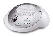 Homedics SoundSleep White Noise Sound Machine 6 Sounds Silver, New