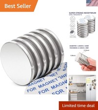 6 Pack Super Strong Neodymium Disc Magnets with Double-Sided Adhesive, Powerf...
