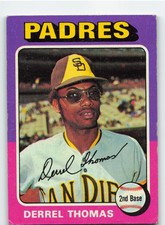 1975 Topps #378 Derrel Thomas - San Diego Padres **Set Break**