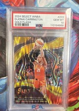 2024 Panini Select WNBA Courtside DiJonai Carrington Gold Flash Prizm /10 PSA 10