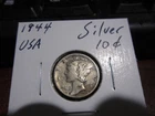 USA - 1944 -  10 Cent Dime American Coin - 90% Silver