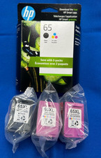 Genuine HP 65 T0A36AN Black Tri-color Original Ink Cartridges 2-Pack Dec25 xl