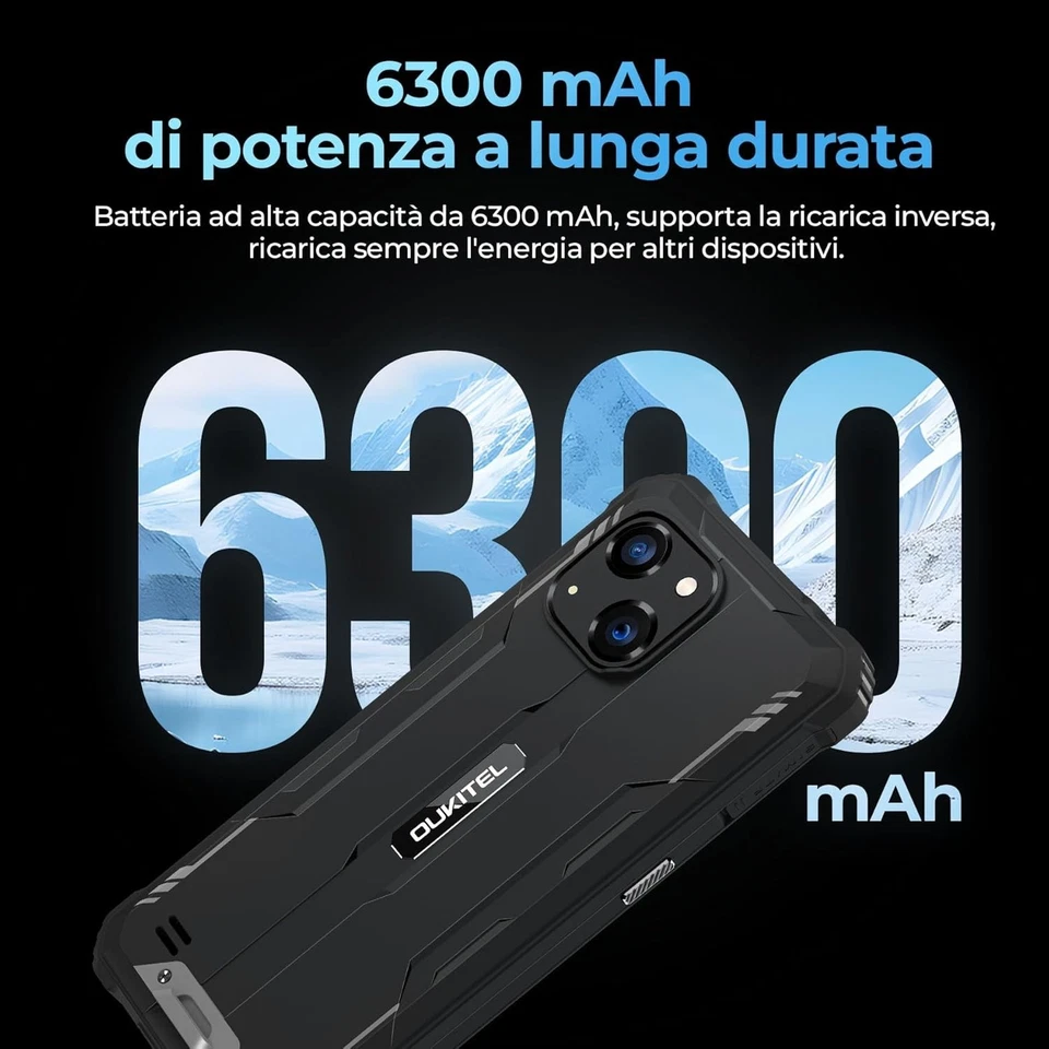 OUKITEL G2 Rugged Smartphone Android 14, 16(4+12) GB+64GB/1TB - Immagine 2 di 4