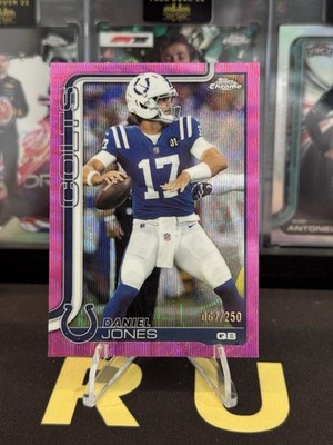 2025 Topps Chrome Daniel Jones Pink Wave Refractor /250