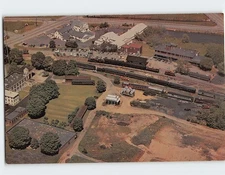Postcard Aerial View Of The Valley Railroad Company Essex Connecticut USA
