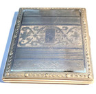 Antique Cigarette Case, Nickel Silver & Gold Wash, Engine Turned Guilloche